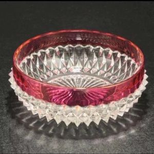 Vintage Depression Glass Ruby Red Bowl